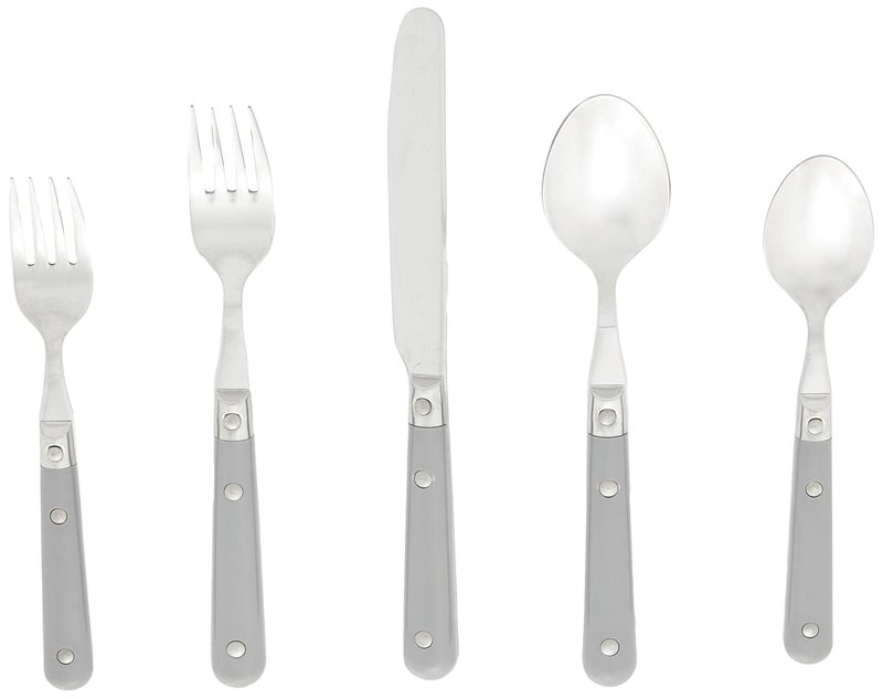 Ginkgo International Le Prix Stainless Steel Dishwasher-safe 30piece flatware set  Service for 6  Grey (22719) - Image 1
